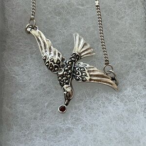 Sterling Silver Bird Pendant Necklace